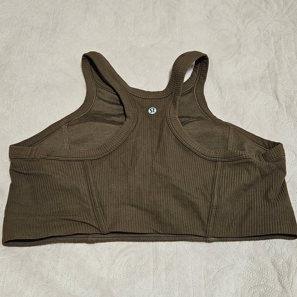 Lululemon Ribbed Nulu High-Neck Yoga Bra Light Support B/C Cup Sz 14 - Picture 9 of 10
